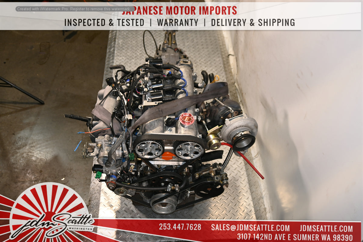 JDM 94-99 MIATA MX-5 1.6L B6 ENGINE WITH AFTERMARKET TURBO,PARTS W/5 SPEED RWD TRANSMISSION