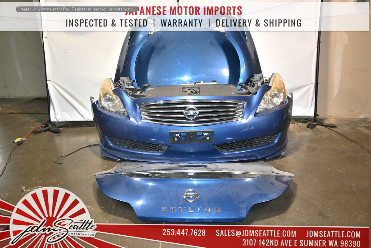 JDM INFINITI G37 FRONT END CONVERSION NOSE CUT WITH HOOD/FENDERS/HEAD LIGHTS TRUNK