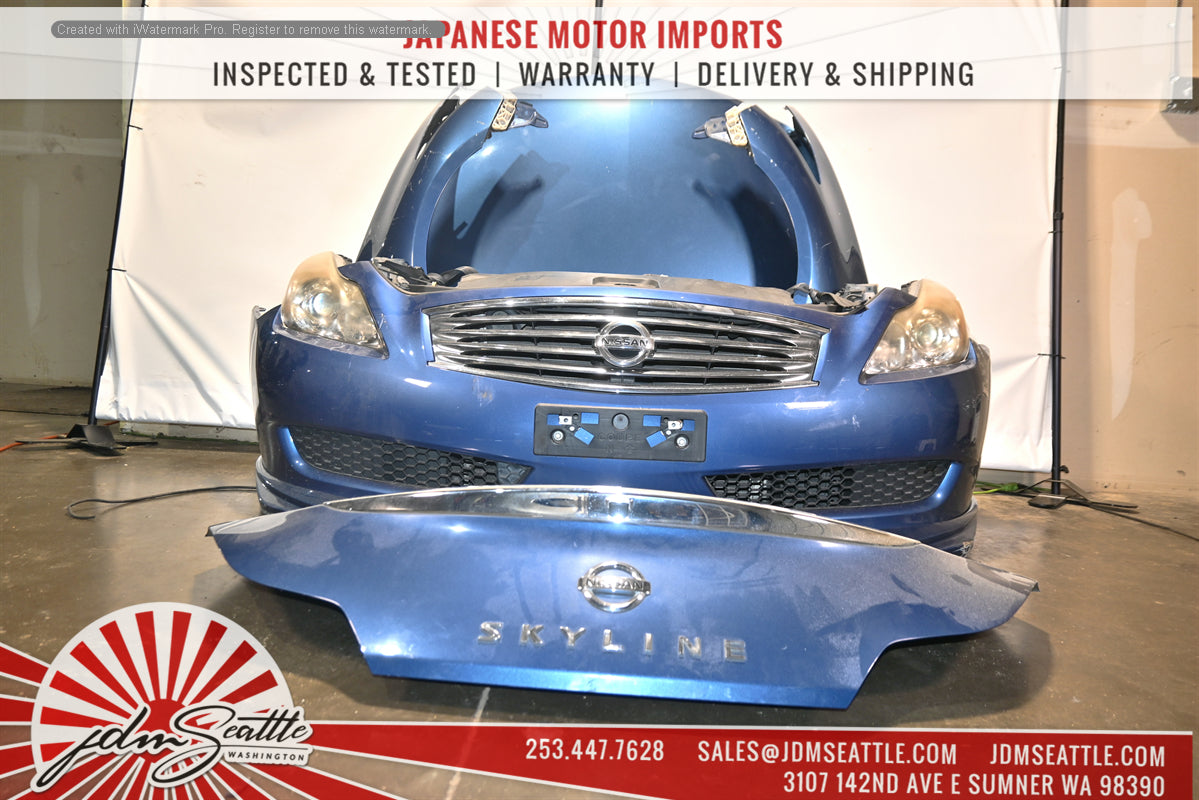 JDM INFINITI G37 FRONT END CONVERSION NOSE CUT WITH HOOD/FENDERS/HEAD LIGHTS TRUNK