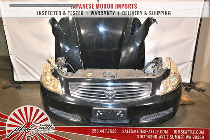 JDM 2007-2012 INFINITI G35 FRONT END CONVERSION NOSE CUT WITH HOOD/FENDERS/HEADLIGHTS