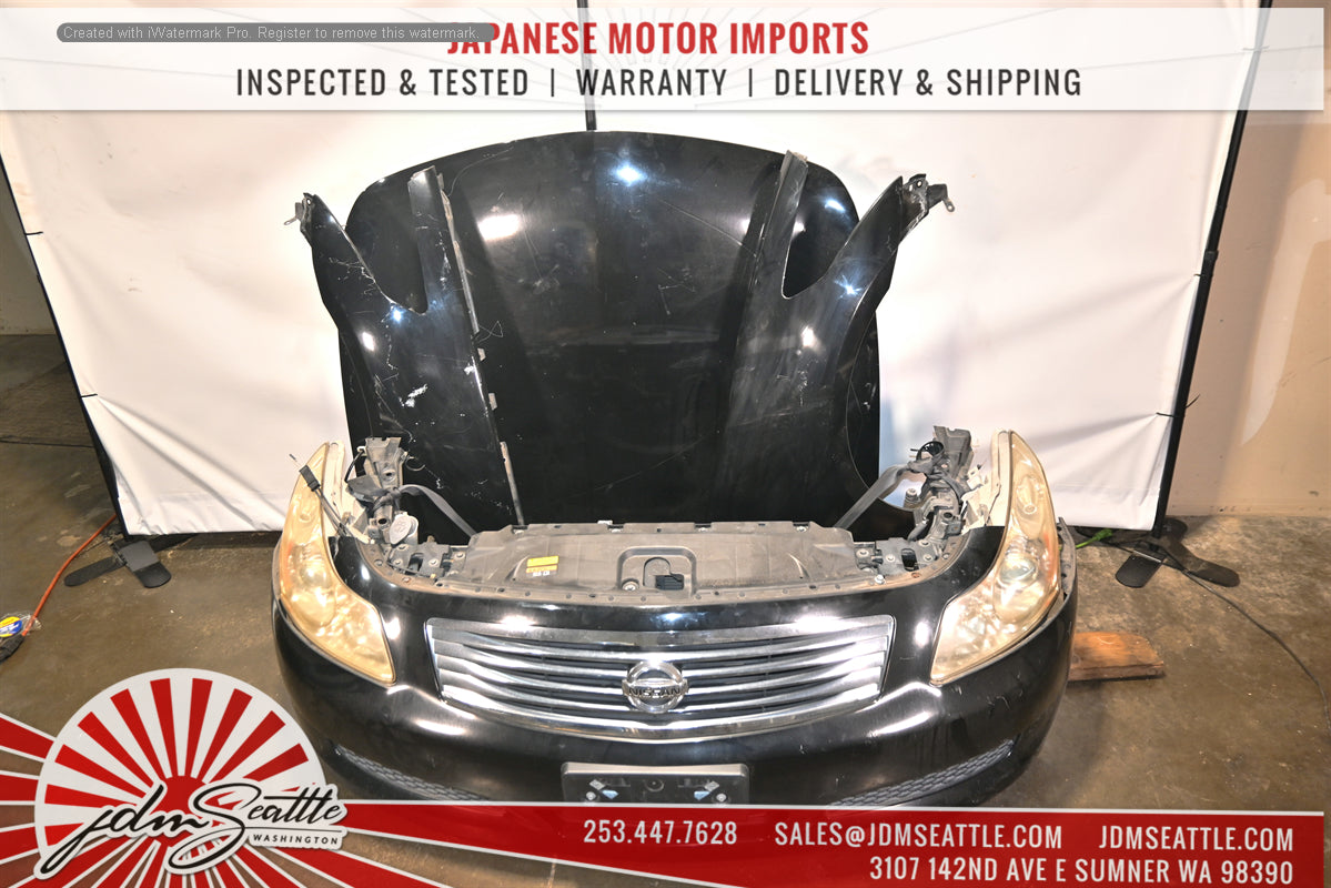 JDM 2007-2012 INFINITI G35 FRONT END CONVERSION NOSE CUT WITH HOOD/FENDERS/HEADLIGHTS