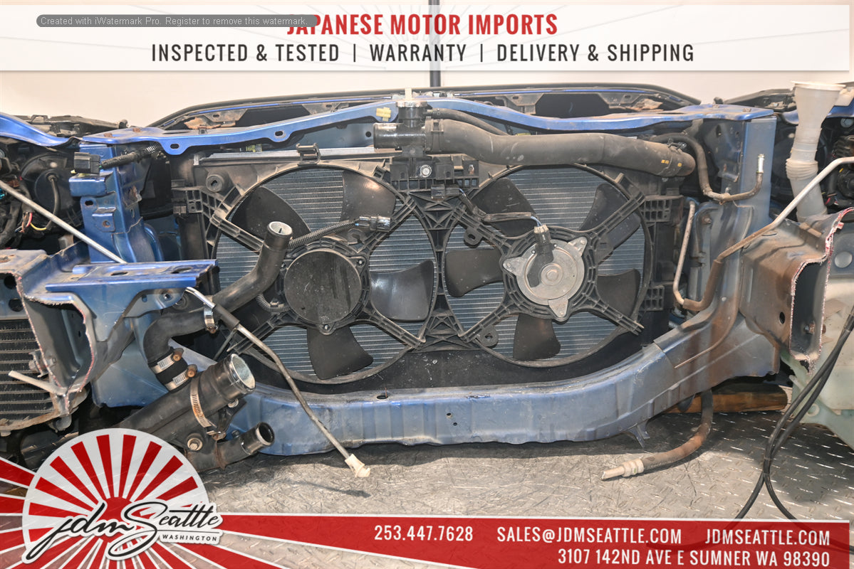 JDM MITSUBISHI LANCER EVO VERSION10 COMPLETE  FORNT END HEADLIGHTS CORE SUPPORT HOOD FENDRS