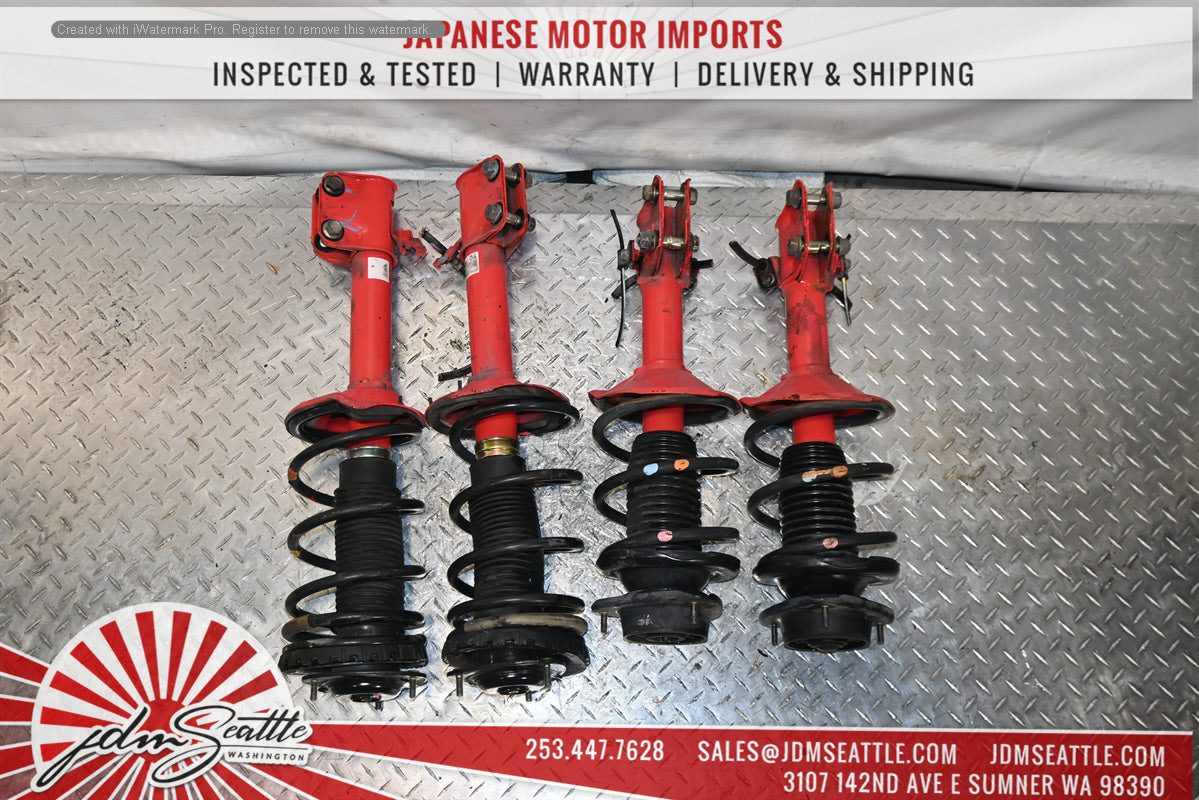 JDM 02-05 Subaru WRX STi OEM Struts Red W/ Black Springs
