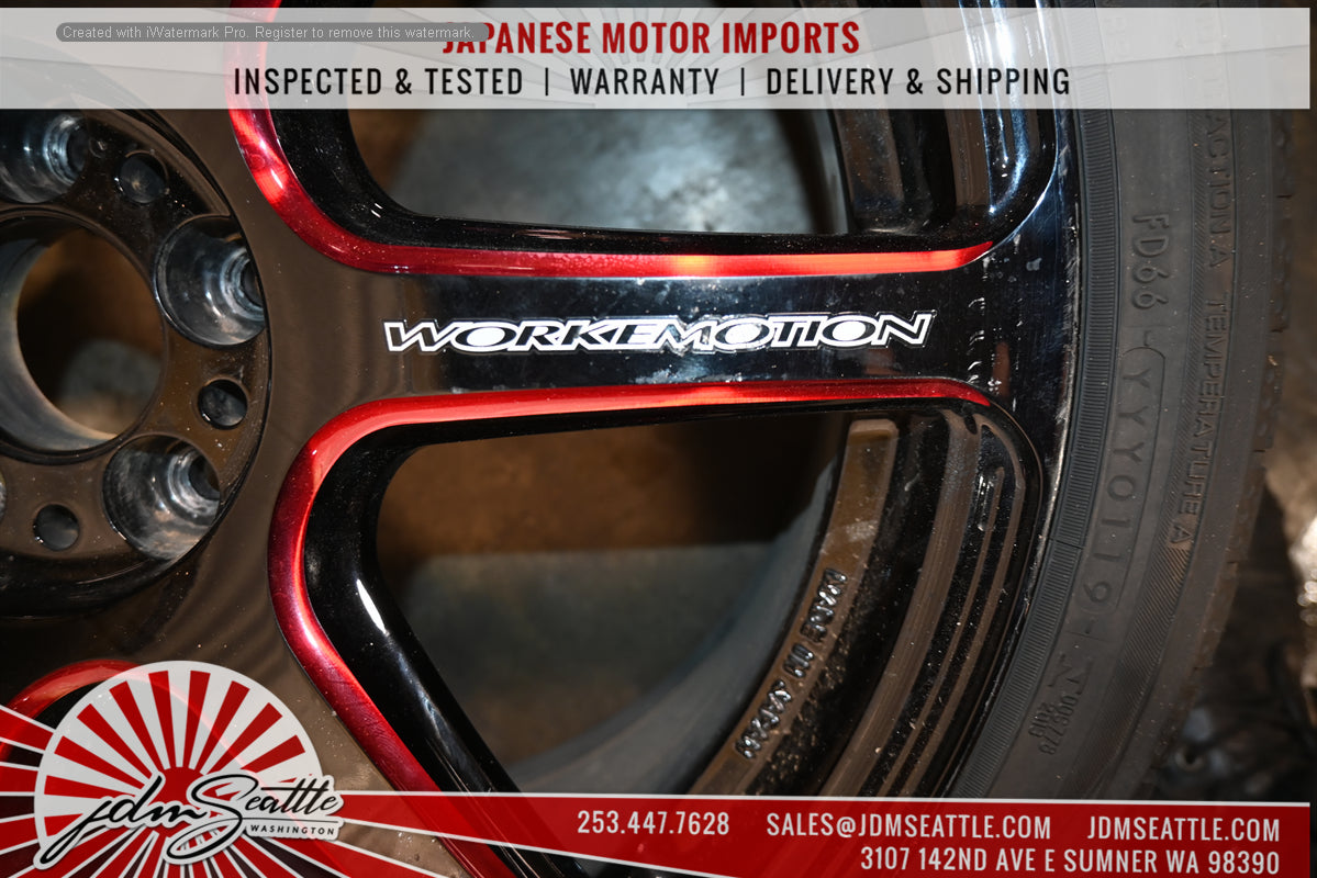 SET OF 4 WORK EMOTION EMT T7R WHEELS w/TIRES