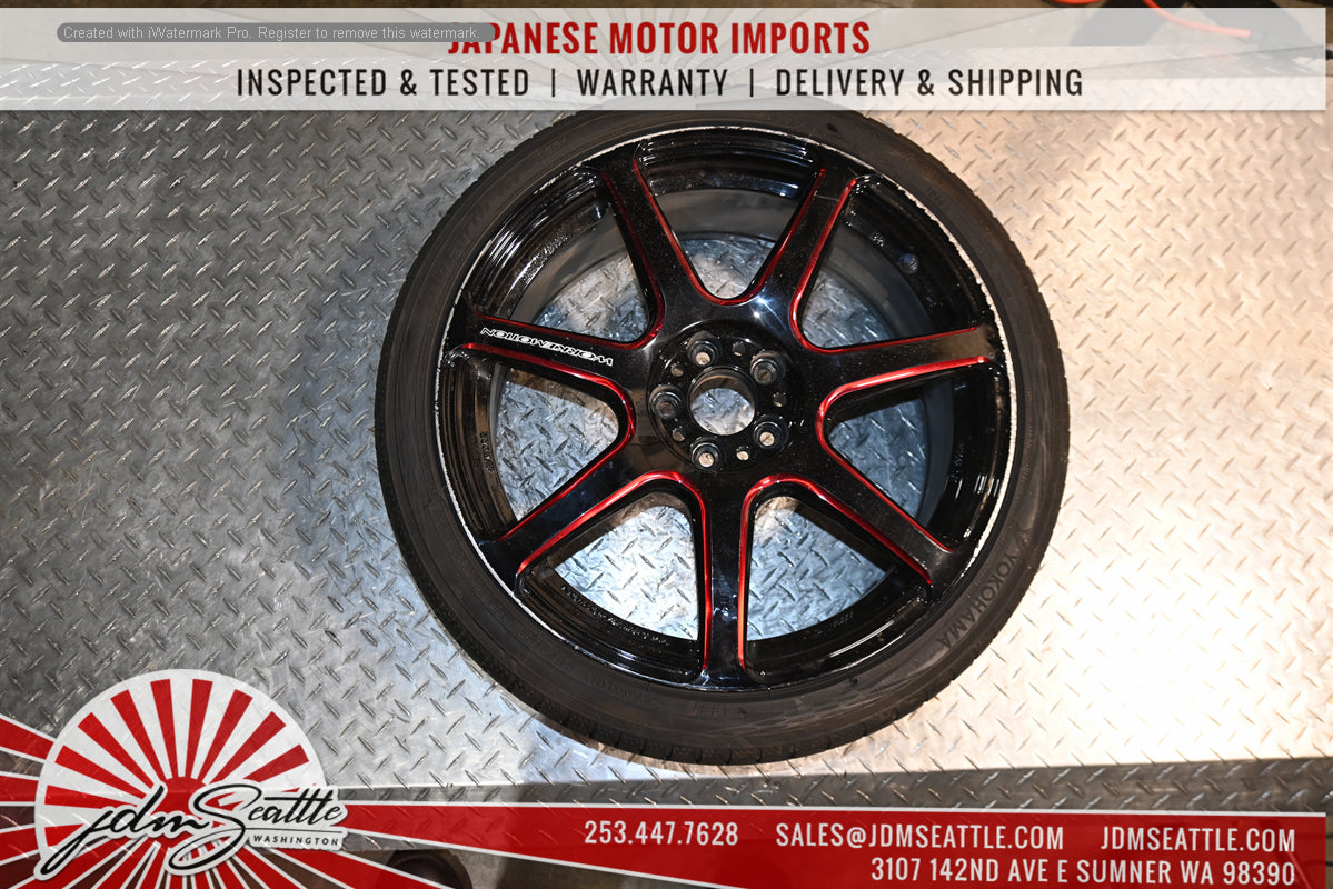 SET OF 4 WORK EMOTION EMT T7R WHEELS w/TIRES