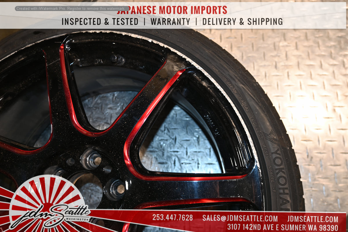SET OF 4 WORK EMOTION EMT T7R WHEELS w/TIRES
