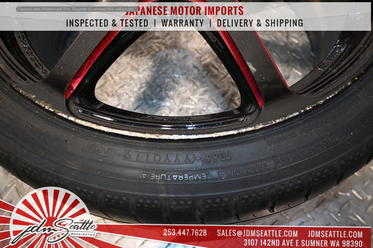 SET OF 4 WORK EMOTION EMT T7R WHEELS w/TIRES