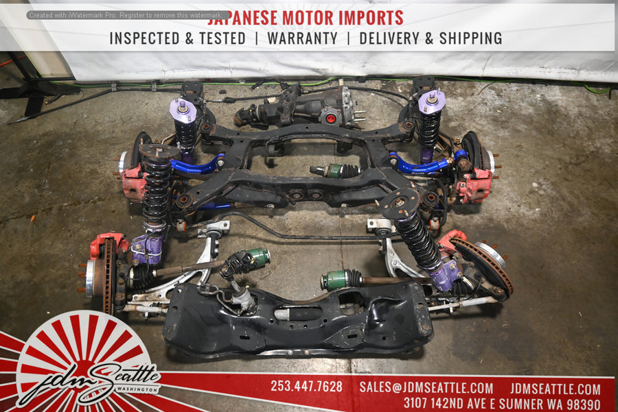 JDM 02-05 Subaru Forester Complete Front and Rear Subframe with Components and Differential