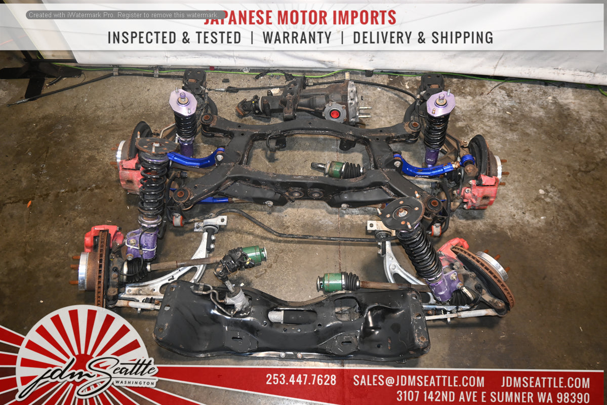 JDM 02-05 Subaru Forester Complete Front and Rear Subframe with Components and Differential