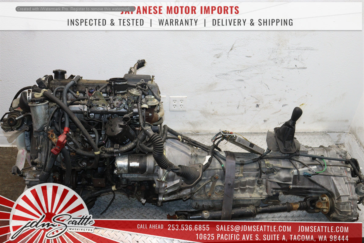 JDM Toyota 1KZ-TE Turbo Diesel 3.0L 4RUNNER HILUX SURF ENGINE & TRANS 1KZ-TE