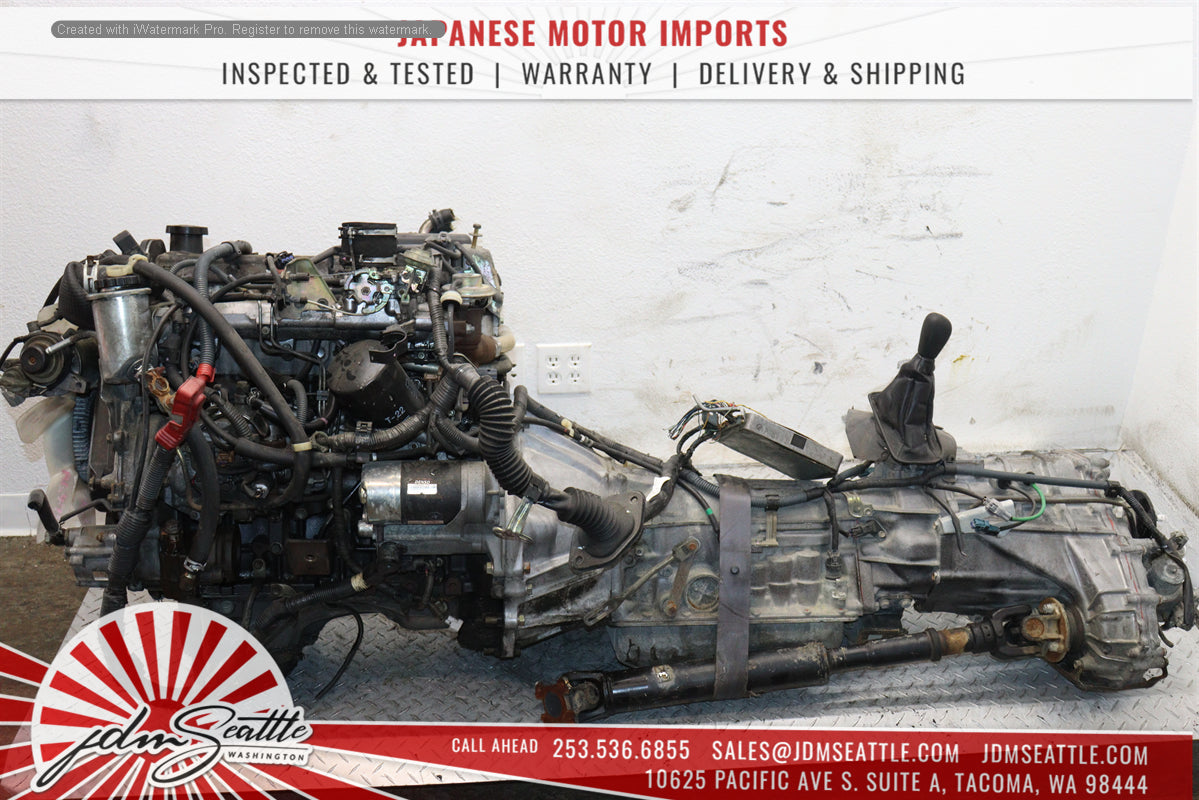 JDM Toyota 1KZ-TE Turbo Diesel 3.0L 4RUNNER HILUX SURF ENGINE & TRANS 1KZ-TE